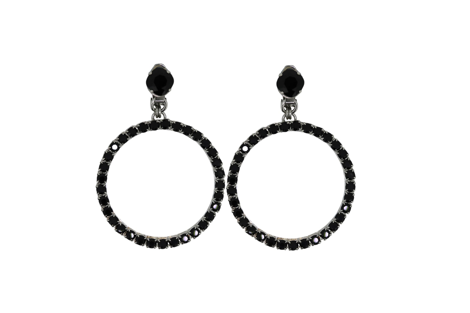 Medium Hoop Earrings Platinum