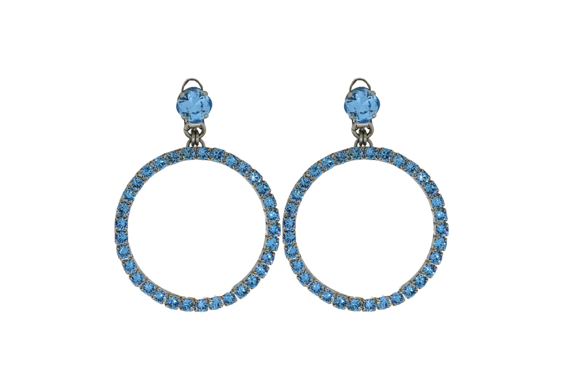 Medium Hoop Earrings Platinum