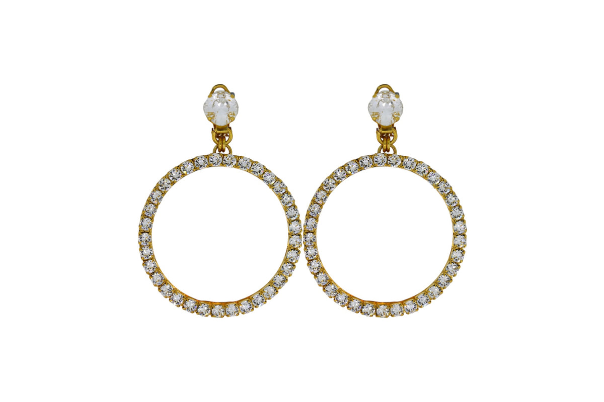 Medium Clear Hoop Earrings