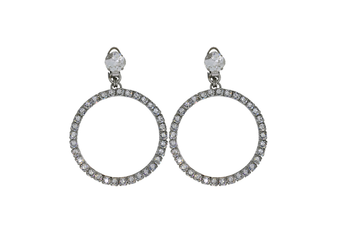 Medium Clear Hoop Earrings