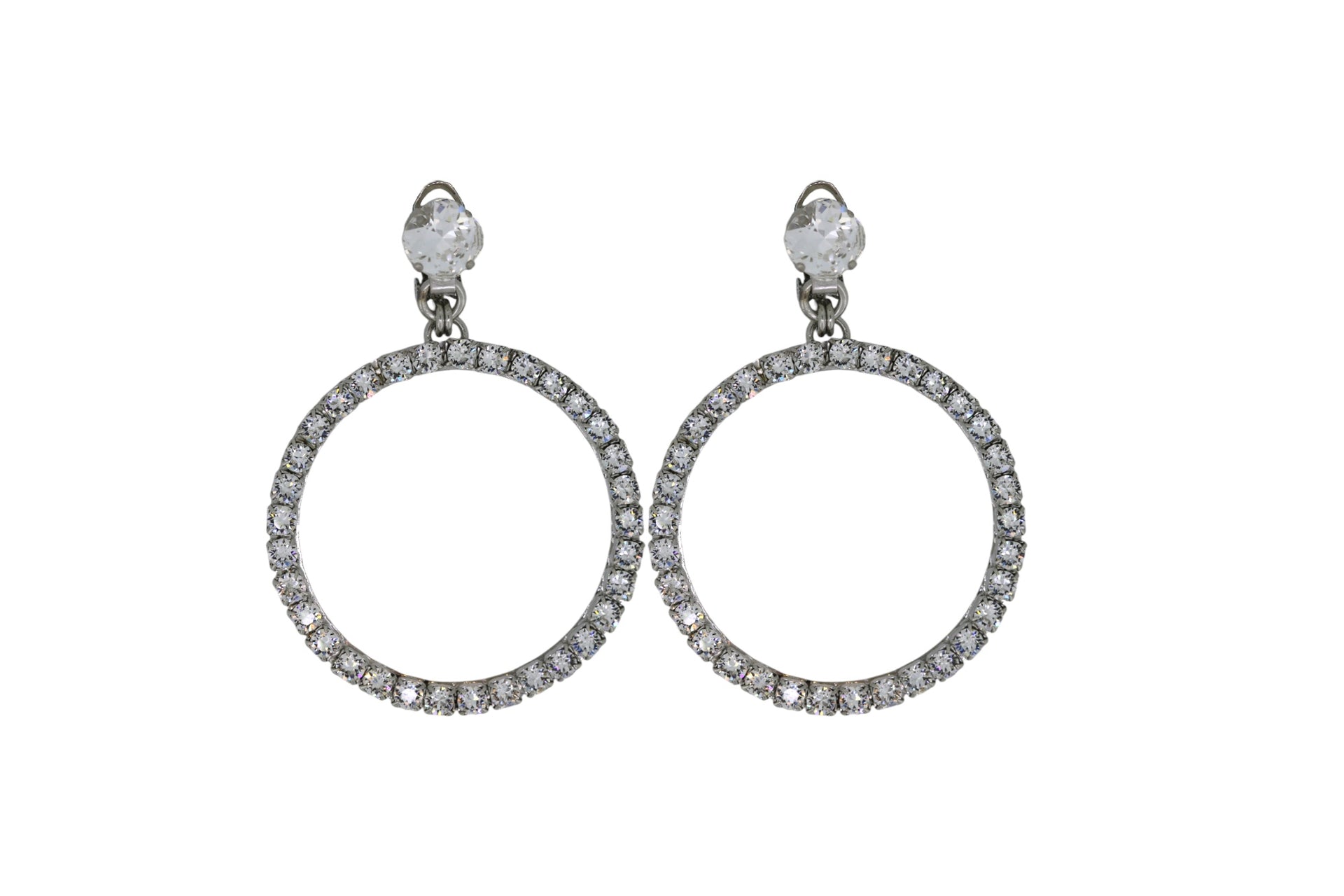 Medium Clear Hoop Earrings