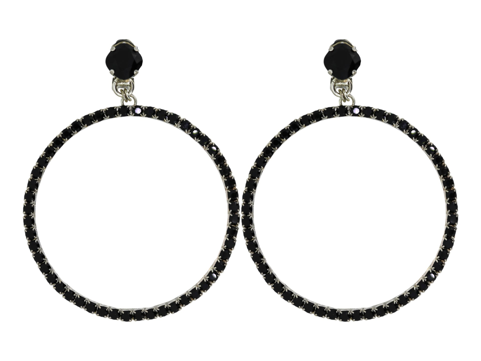 Large Hoop Earrings Platinum