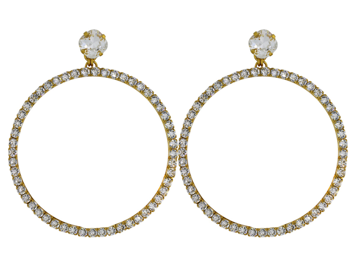 Large Clear Hoop Earrings