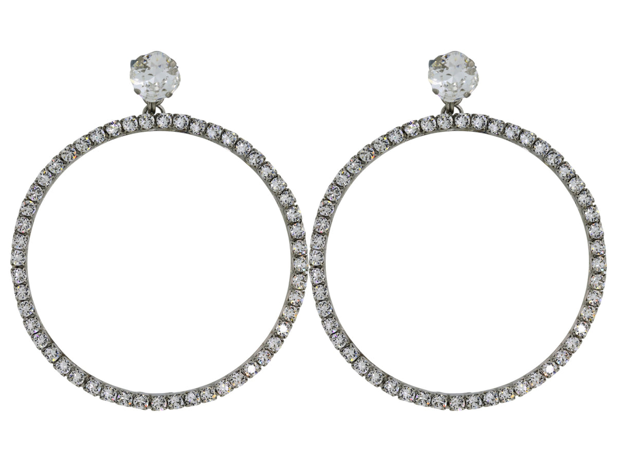 Large Clear Hoop Earrings
