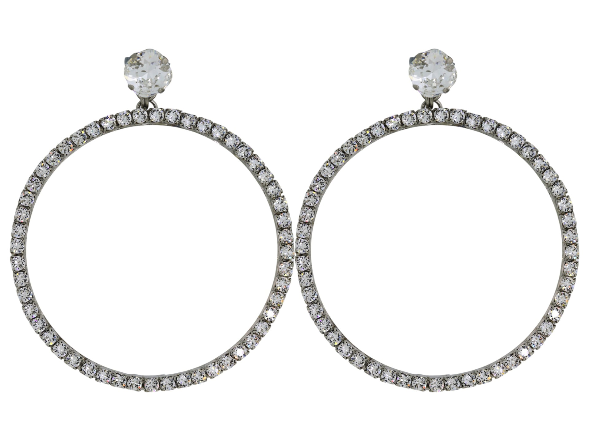 Large Clear Hoop Earrings