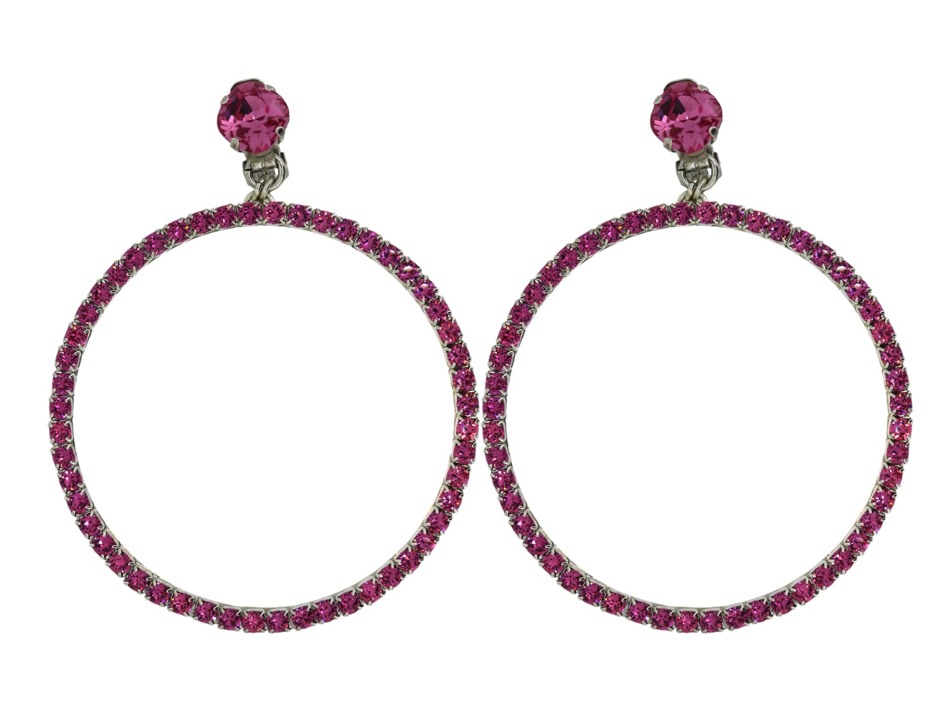 Large Hoop Earrings Platinum