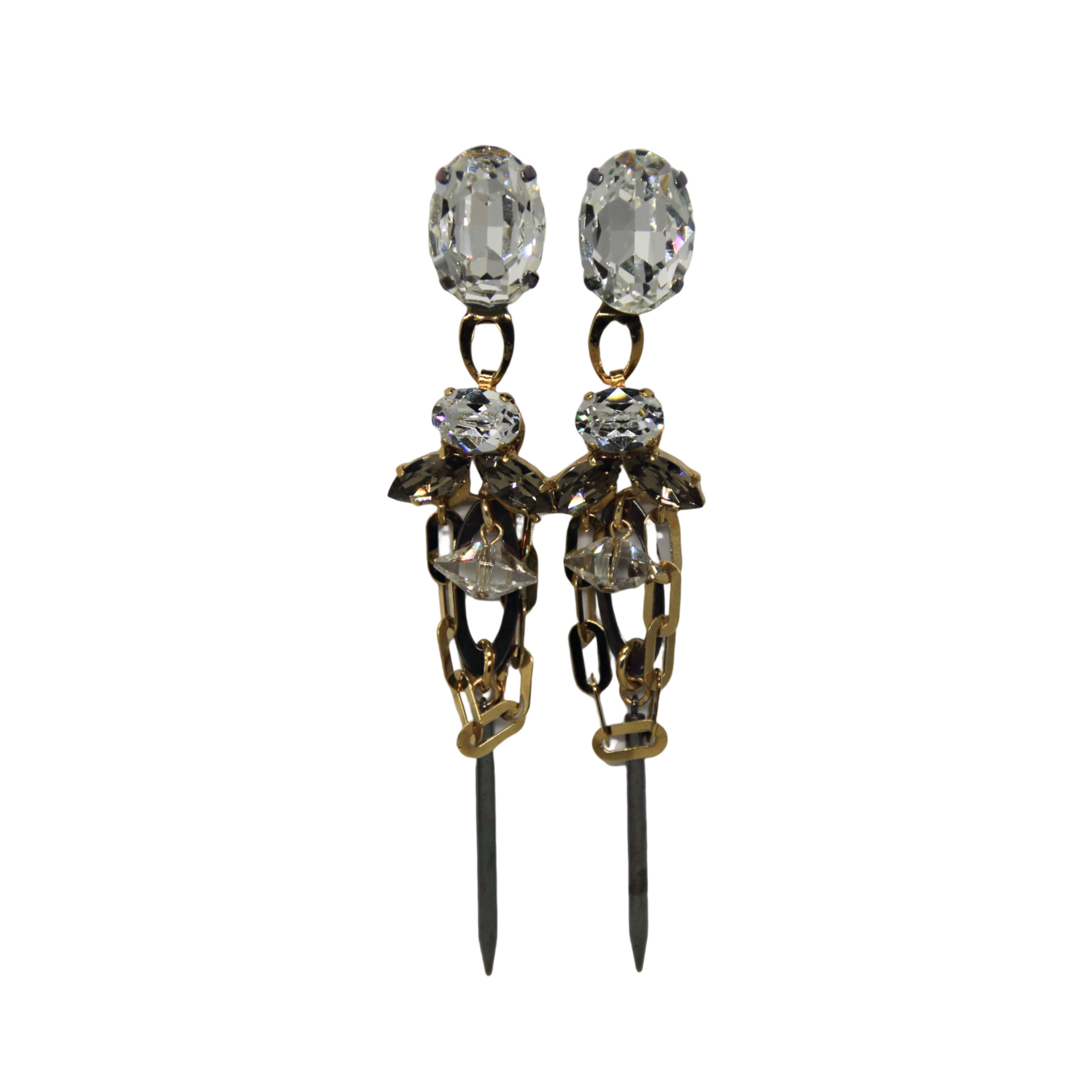 Queen Everything Long Spike Earrings