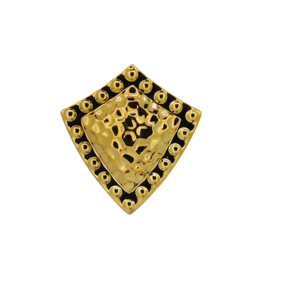 SS25 Hammered Shield Pin in Gold – VICKISARGE