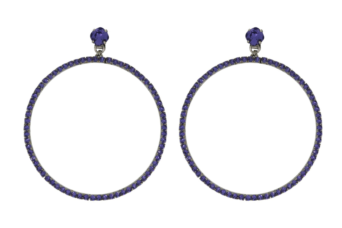 Jumbo Hoop Earrings Platinum