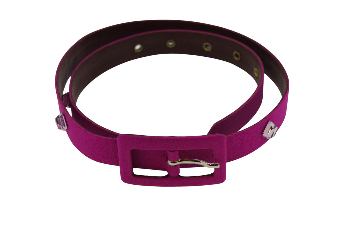 Skinny Hot Pink Poodle Belt