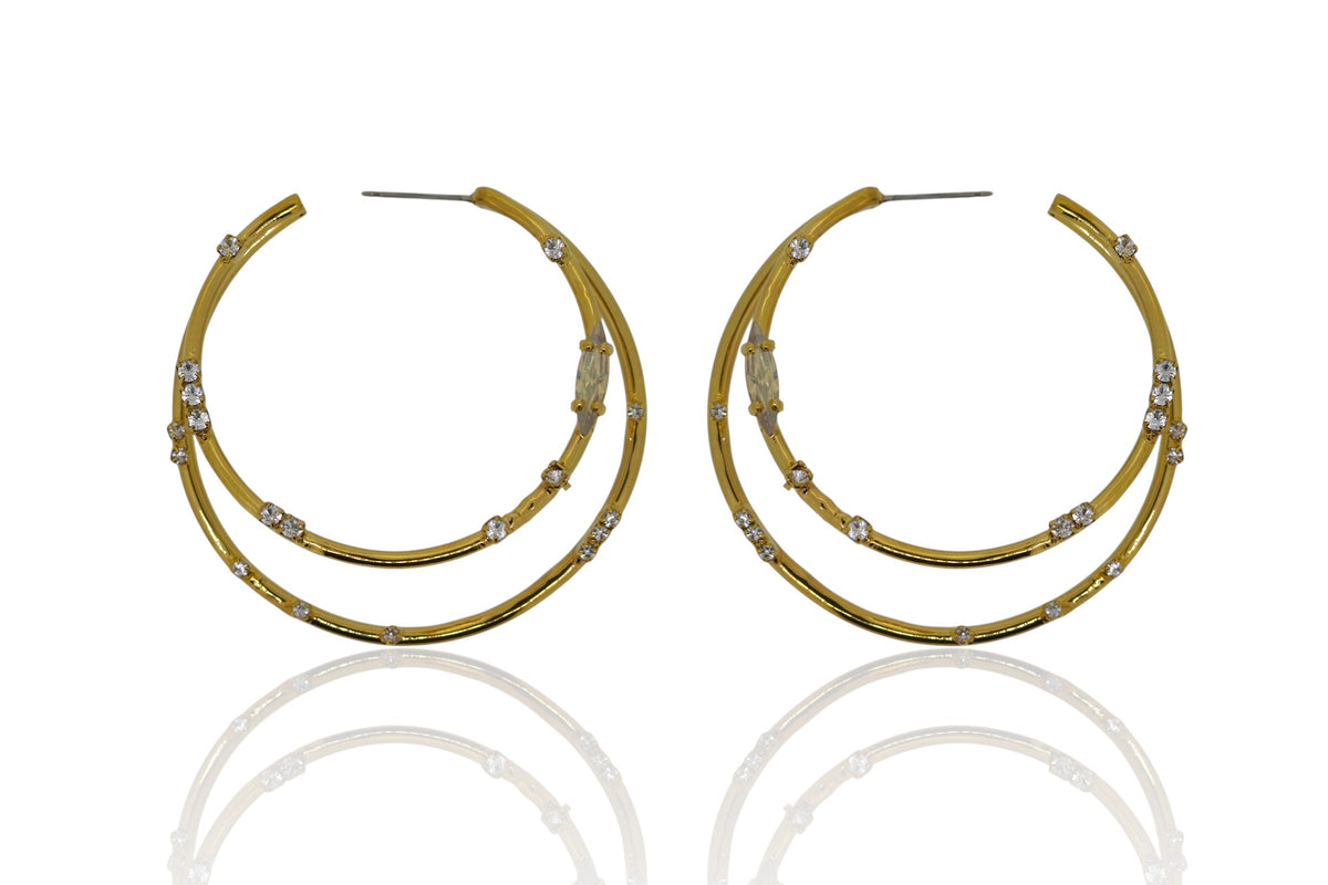 Quasar Double Hoop Earrings