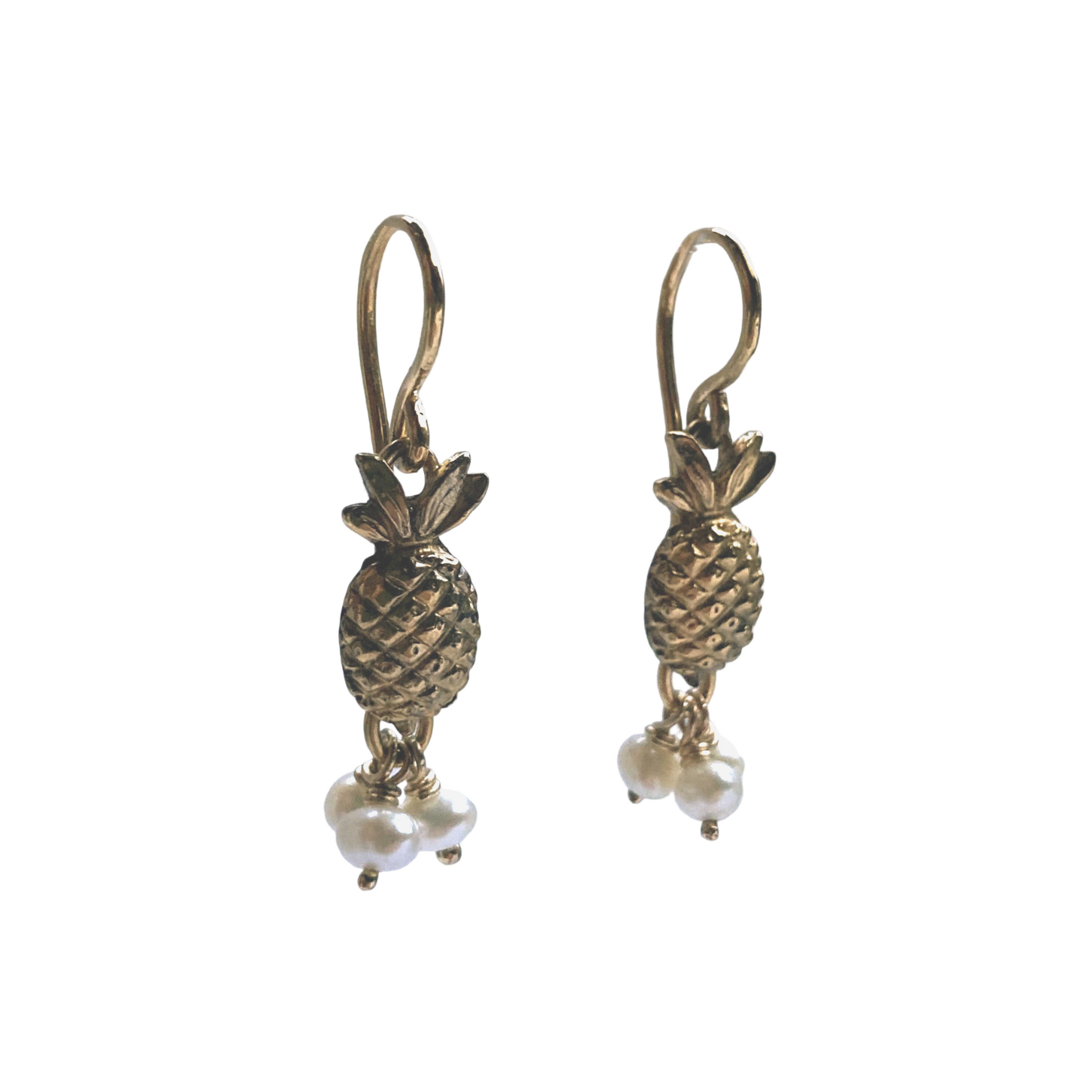 Luca Frisenna Pineapple Hook & Pearl Earrings